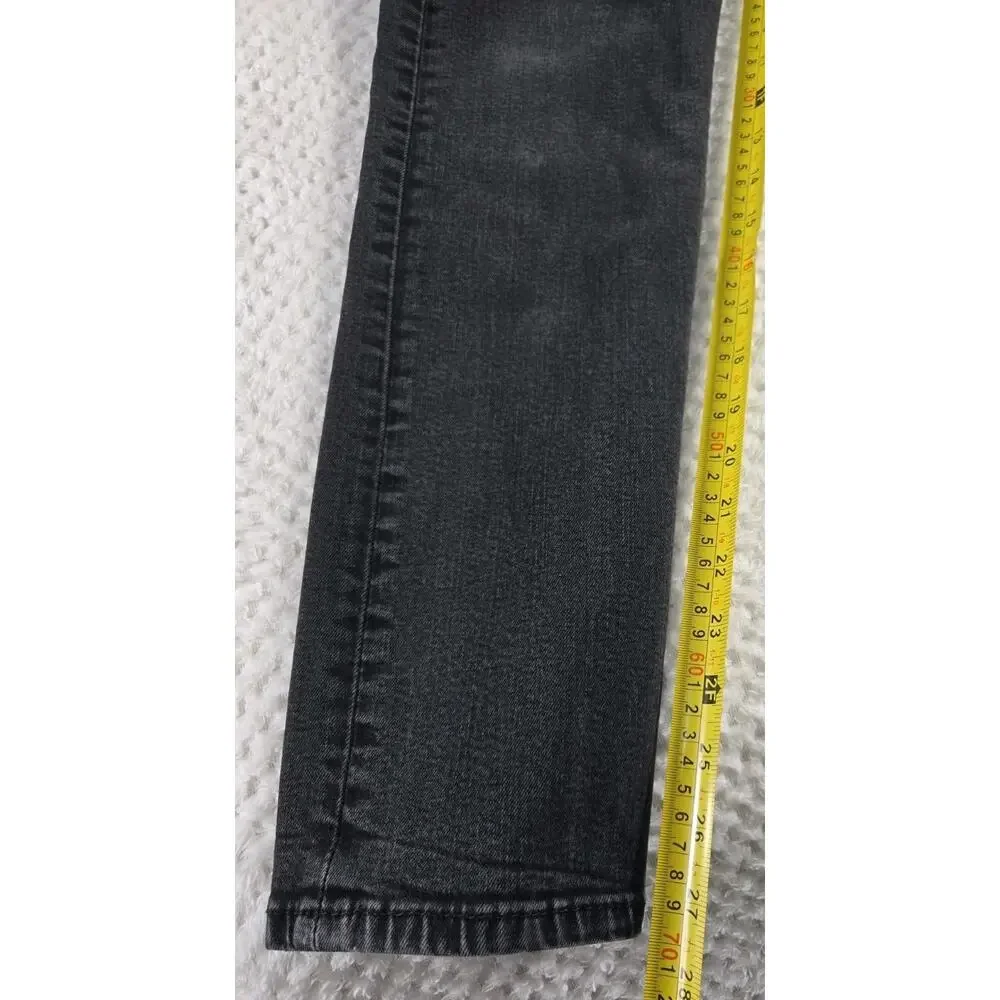 Levis 502 Regular Taper Jeans Mens 30x32 Gray Black Wash Denim Pants #0127